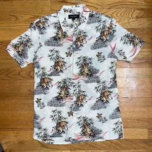 PacSun Japanese Tiger Print Men's Small Shirt